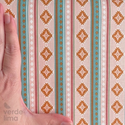 Tecido de Algodão - Beneath the Western Sky - Stripes Pink
