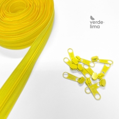 Fecho zipper malha 3 - Pack de 5 metros com 10 cursores