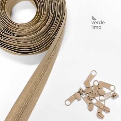 Fecho zipper malha 3 - Pack de 5 metros com 10 cursores