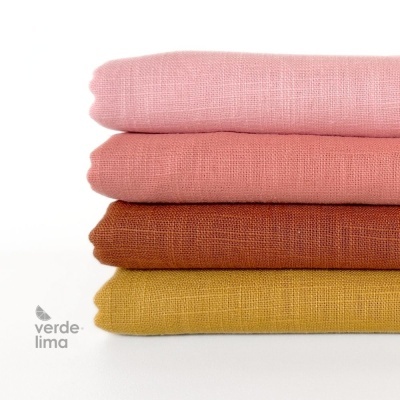 Pack de retalhos - Linho Liso - Tons quentes