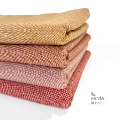 Pack de retalhos - Linho Alentejano com brilho - Tons Quentes