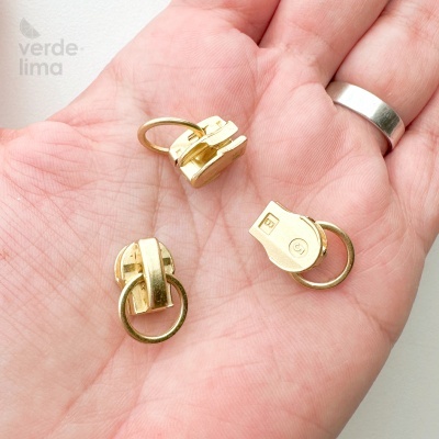 Cursores de fecho zipper malha 5 com argola
