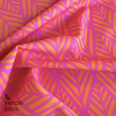 Minimate Impermeável - Geométrico rosa e laranja