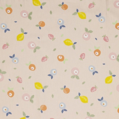 Tecido de Algodão - Fruits - Rosa com Glitter