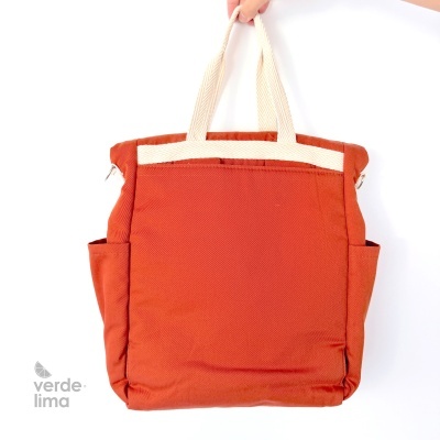 Mochila multiposições - Sarja tijolo