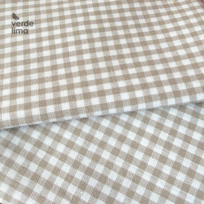 Pack de retalhos - Vichy e cambraia de algodão - Areia