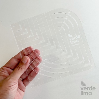 Régua para cantos redondos e quadrados