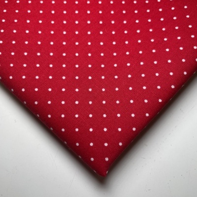 Retalho 41x150cm - Tecido de Algodão - Pintas - Petit Dots - Vermelho