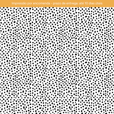 IMPRESSÃO POR ENCOMENDA - Pintas pretas fundo branco