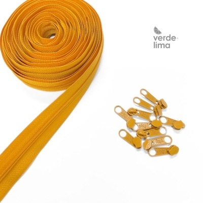 Fecho zipper malha 3 - Pack de 5 metros com 10 cursores