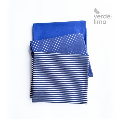 Pack de retalhos - Básicos de algodão - Azul Royal