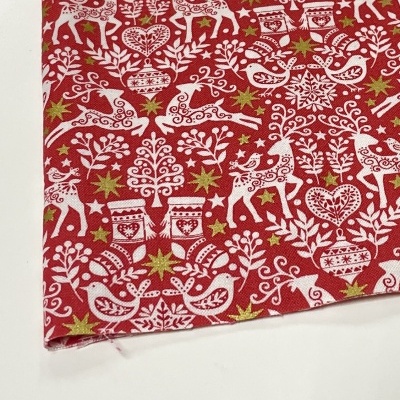 Retalho 19cm x 110cm - Tecido de Algodão - Christmas Brights - Scandi folk