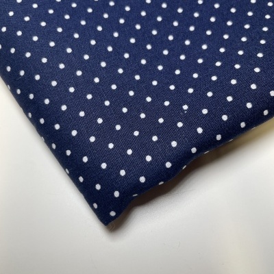 Retalho 50x150cm - Tecido de Algodão - Pintas - Petit Dots - Azul Marinho