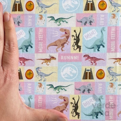 Tecido de Algodão - Jurassic World Multicolor