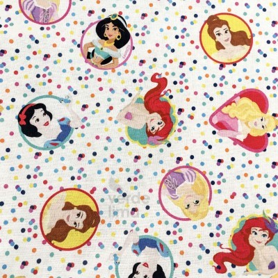 Retalho 60x150cm - Princesas Disney - Confetti