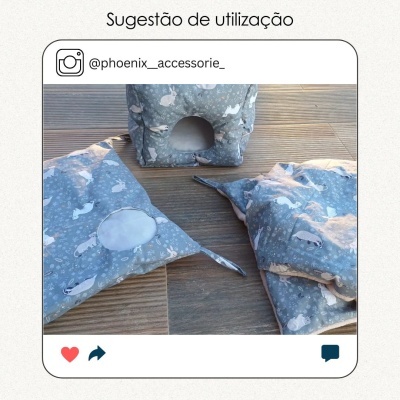 Tecido de Algodão - Winter in the forest - Fundo cinzento