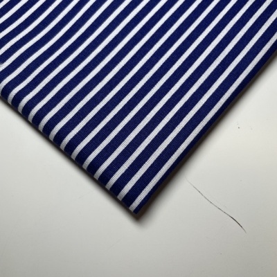 Retalho 50x50cm - Tecido de Algodão - Riscas - Stripes - Azul Royal