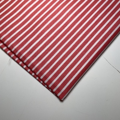 Retalho 50x50cm - Tecido de Algodão - Riscas - Stripes - Salmão