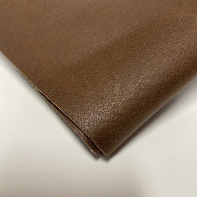 Retalho 23x140cm - COURO SINTÉTICO DUPLA FACE - Castanho