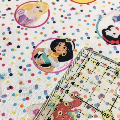 Retalho 60x150cm - Princesas Disney - Confetti
