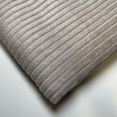 Retalho 38x142cm - Bombazine risca extra larga - Areia