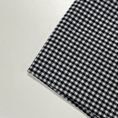 Retalho 50x74cm - Xadrez vichy mini - Preto