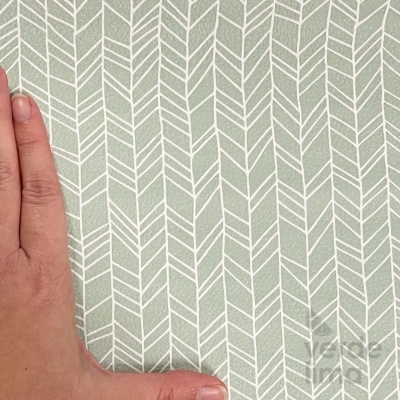 Napa estampada - Watercolor Floral sage chevron