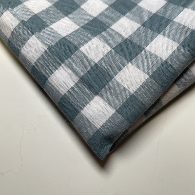 Retalho 29x137cm - Xadrez vichy médio - Azul Água