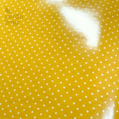Tecido Plastificado - Pintas Amarelo