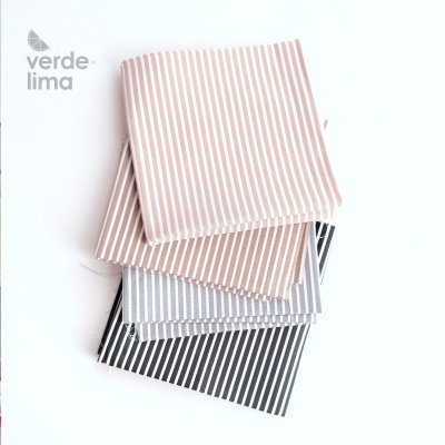 Pack de retalhos - Riscas tons neutros