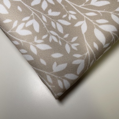 Retalho 28x150cm - Nylon Impermeável - Floral bege (novo tom)