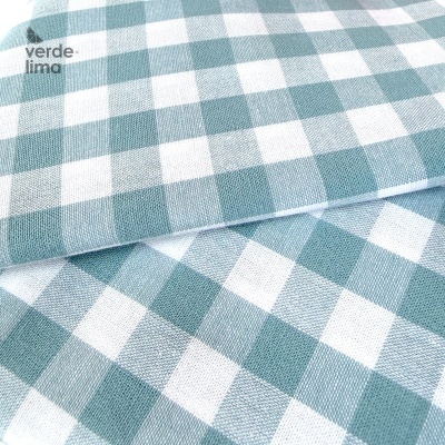 Pack de retalhos - Vichy e cambraia de algodão - Azul água