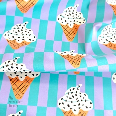 Tecido raincoat - Gelados