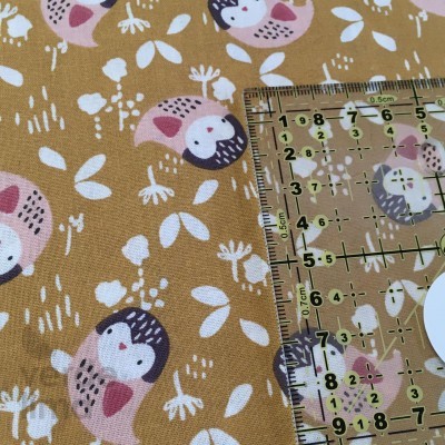 Tecido de algodão - Fox and Owl - yellow