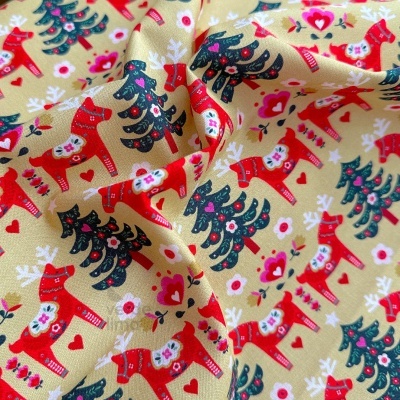 Tecido de Algodão - Nordic noel - Renas