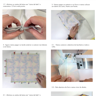 Passo a Passo digital - Lancheira de enrolar