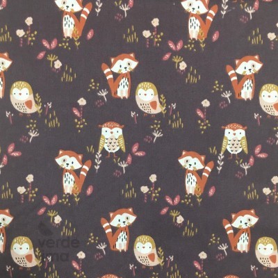 Tecido de algodão - Fox and Owl - Main