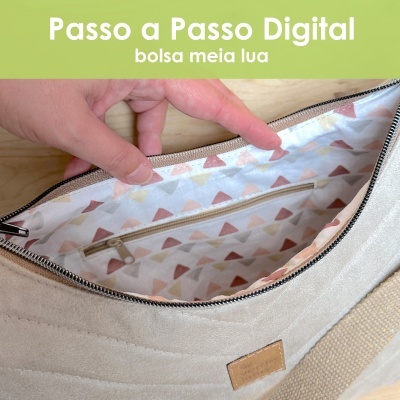 Passo a Passo digital - Bolsa meia lua