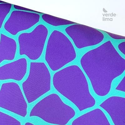 Nylon Impermeável - Malhado Roxo e verde