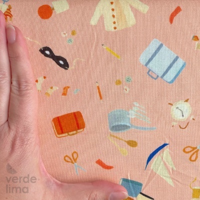 Tecido de Algodão - The Littlest Family's Big Day - Toss Blush