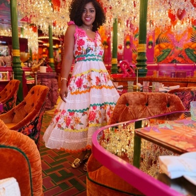 Vestido&#x20;Midi&#x20;Val&#x00EA;ncia&#x20;Floral