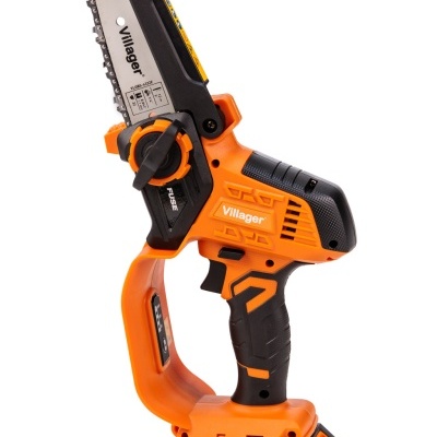 Serra elétrica portátil Villager laranja e preto com bateria 18V