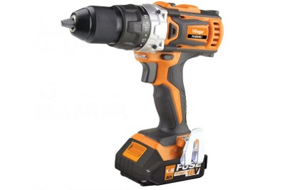 Berbequim/parafusadora sem fios preta e laranja com bateria 18V e 1.5 Ah