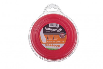 Linha de aparador vermelha em embalagem transparente com etiqueta