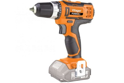 Berbequim sem fios laranja e preto Villager FUSE com bateria cinzenta