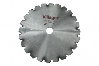 Disco de serra circular metálico Villager com texto vermelho