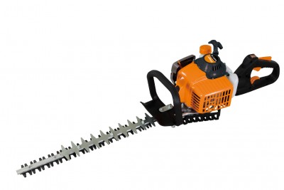 Aparador de sebes motor gasolina lâmina metal laranja e preto