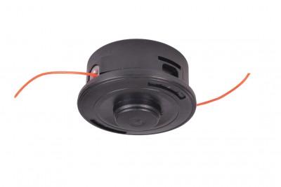 Bobina de aparador de relva preta com linha de nylon laranja