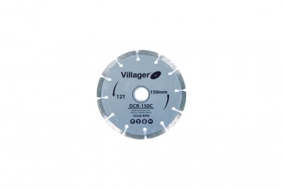 Disco de corte Villager DCB 150C circular em metal prateado com texto impresso