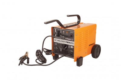 Soldador portátil laranja ViWiger modelo WM200 com rodas e cabos